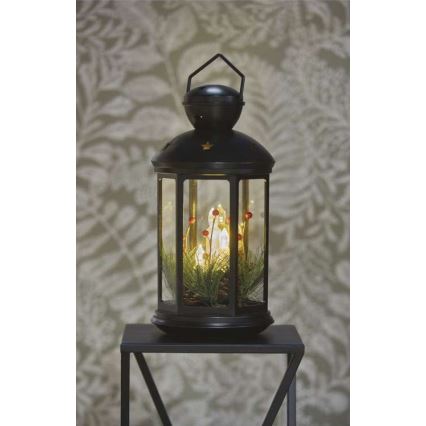 Decorațiune LED de Crăciun, alimentată cu 3x AAA, neagră