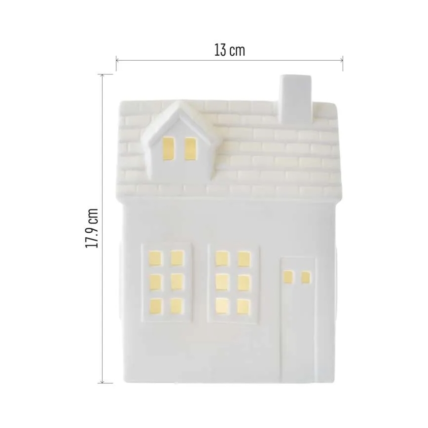 Decorațiune LED de Crăciun – căsuță, alimentare CR2032