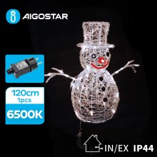 Decorațiune LED de Crăciun de exterior 3,6W/31/230V 6500K 120 cm IP44 om de zăpadă Aigostar