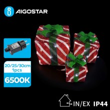 Decorațiune LED de Crăciun de exterior 3,6W/31/230V 6500K 20/25/30cm IP44 cadouri Aigostar