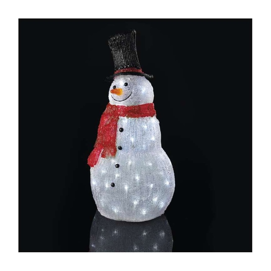 Decorațiune LED de Crăciun de exterior 60xLED/2,7W/230V IP44 om de zăpadă