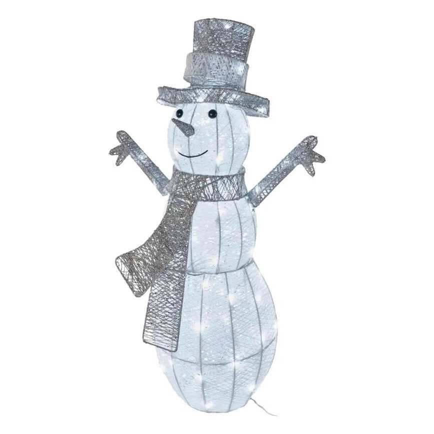 Decorațiune LED de Crăciun de exterior 80xLED/3,6W/230V IP44 82 cm om de zăpadă