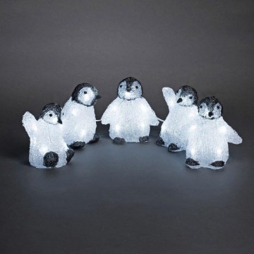 Decorațiune LED de Crăciun de exterior PENGUIN 40xLED/230V