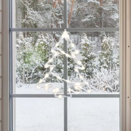 Decorațiune LED de Crăciun de fereastră 35xLED/230V IP44 alb cald