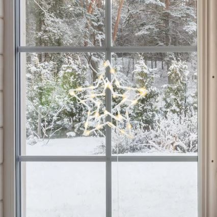 Decorațiune LED de Crăciun de fereastră 35xLED/230V IP44 alb cald