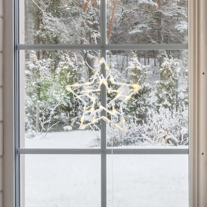 Decorațiune LED de Crăciun de fereastră 35xLED/230V IP44 alb cald