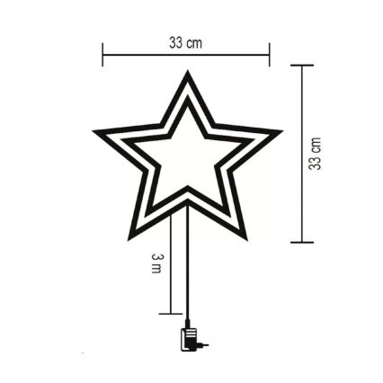 Decorațiune LED de Crăciun de fereastră 35xLED/230V IP44 alb cald