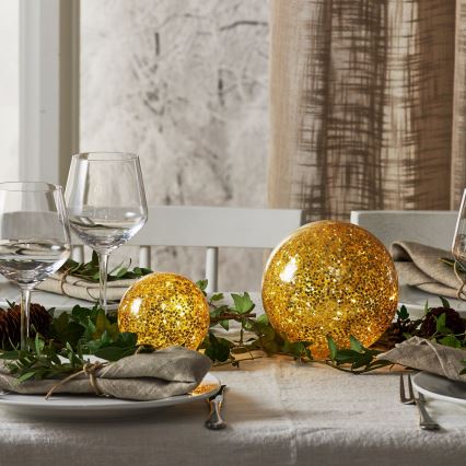 Decorațiune LED de Crăciun Eglo 411344 STAR FALL 10xLED/2xAA auriu