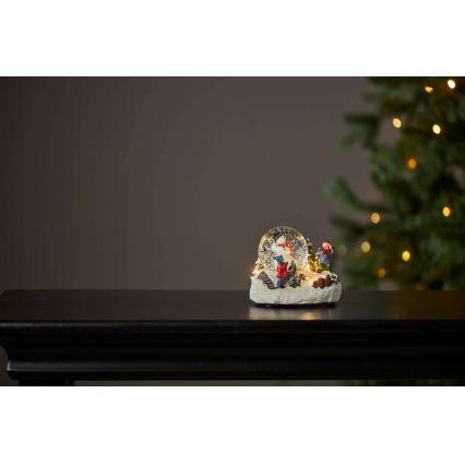 Decorațiune LED de Crăciun Eglo 411482 WINTERVILLE LED/2xAAA glob de zăpadă
