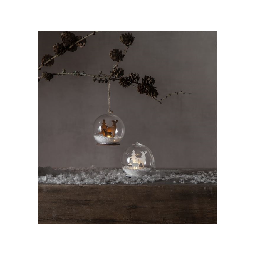 Decorațiune LED de Crăciun 1xLED/0,06W/1xCR2032 maro Eglo