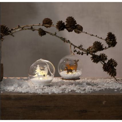 Decorațiune LED de Crăciun 1xLED/0,06W/1xCR2032 maro Eglo