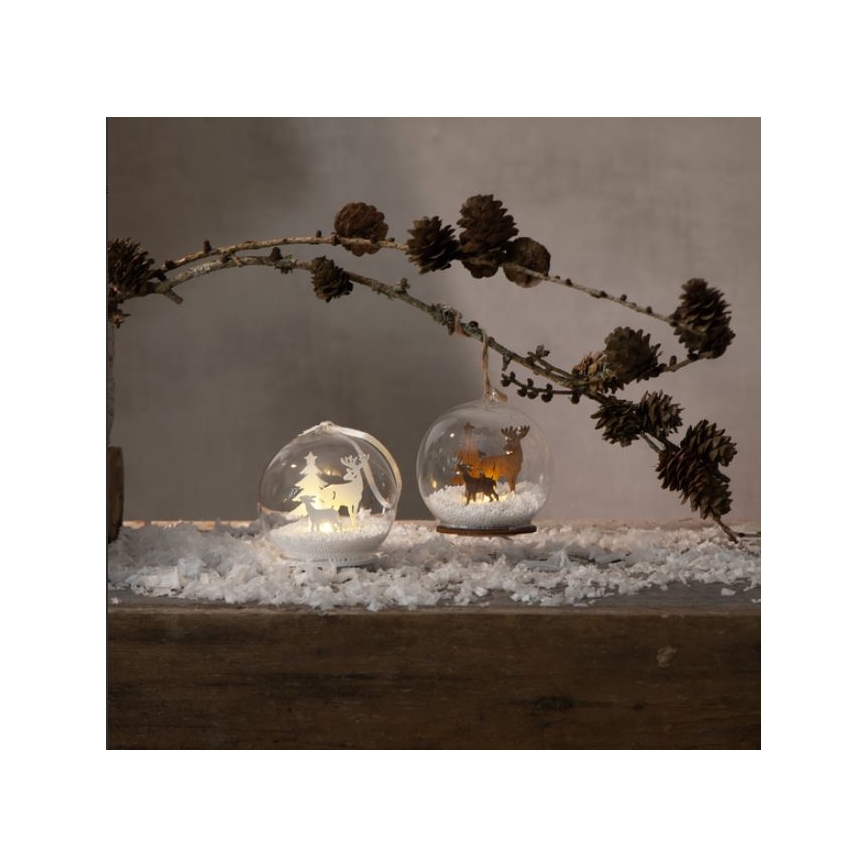 Decorațiune LED de Crăciun 1xLED/0,06W/1xCR2032 maro Eglo