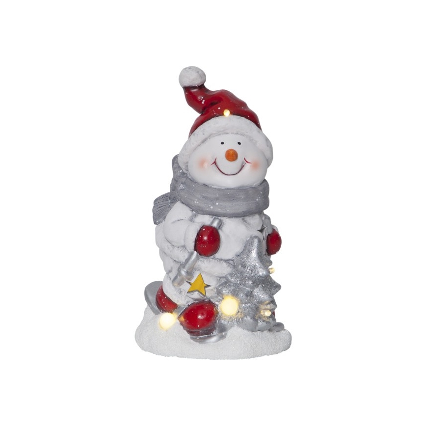 Decorațiune LED de Crăciun 6xLED/0,06W/2xAAA om de zăpadă Eglo