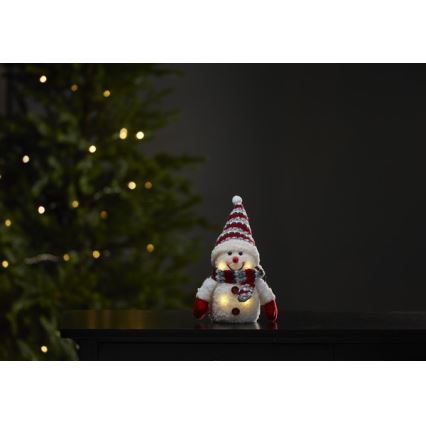 Decorațiune LED de Crăciun 4xLED/0,06W/3xAAA om de zăpadă Eglo