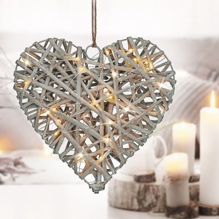 Decorațiune LED de Crăciun LED/2xAA ratan