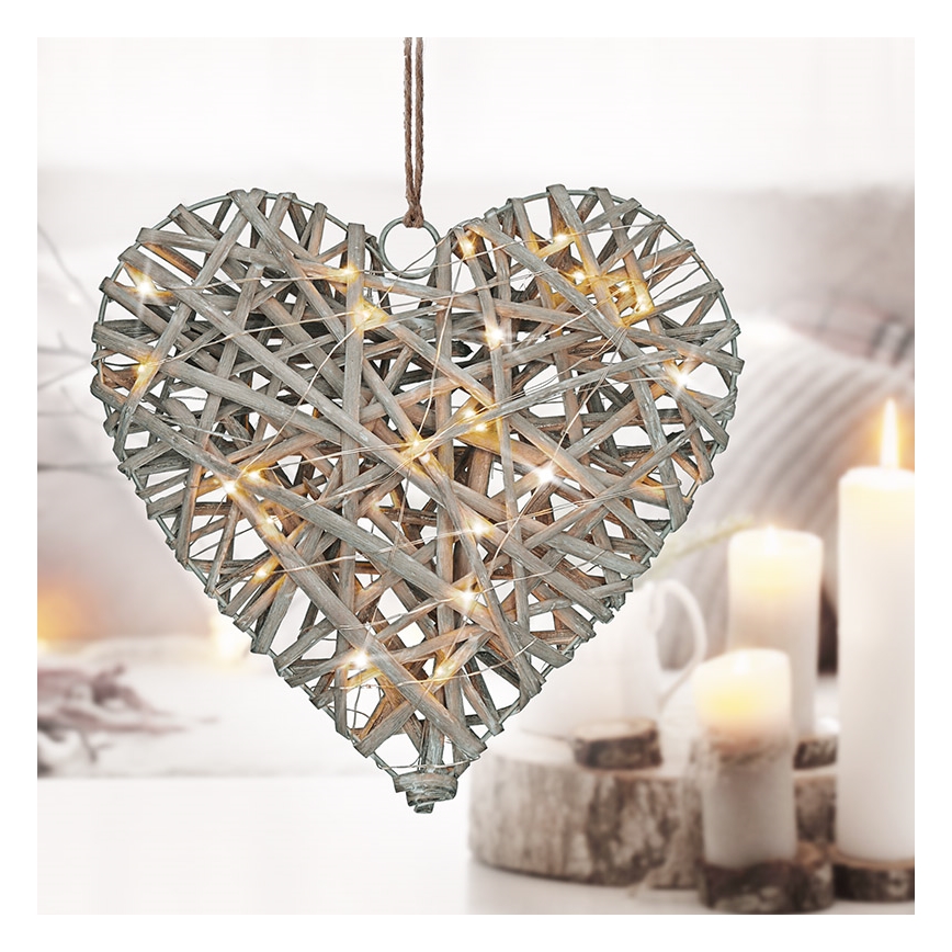 Decorațiune LED de Crăciun LED/2xAA ratan