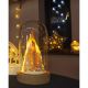 Decorațiune LED de Crăciun LED/2xAA sticlă/lemn