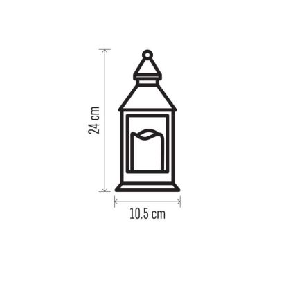 Decorațiune LED de Crăciun LED/3xAAA albă