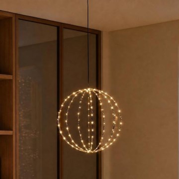 Decorațiune LED de Crăciun pentru exterior, 2,1 W, 230 V, diam. 40 cm, IP44, alb cald