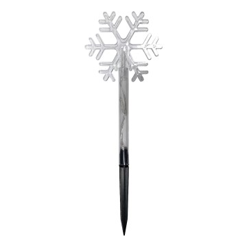 Decorațiune LED de Crăciun pentru exterior, fulg de zăpadă, 3xLED/2xAA, IP44, alb cald