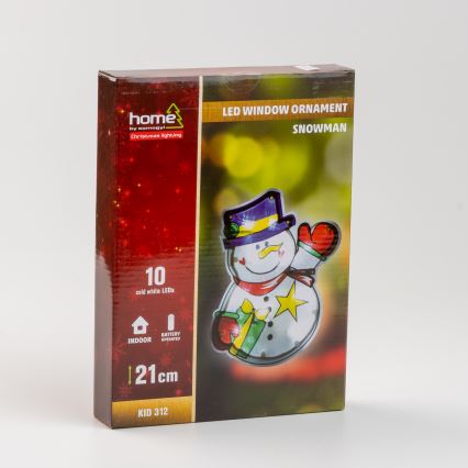 Decorațiune de Crăciun cu LED pentru fereastră 10xLED/3xAAA