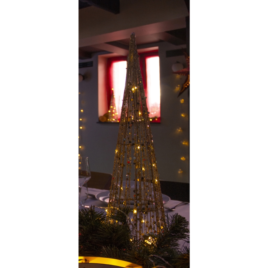 Decorațiune LED de Crăciun LED/2xAA 40 cm con
