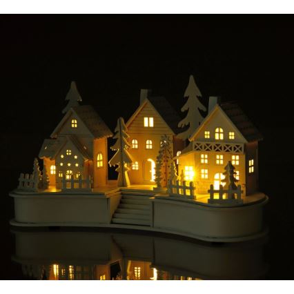 Decorațiune LED de Crăciun LED/2xAA sat