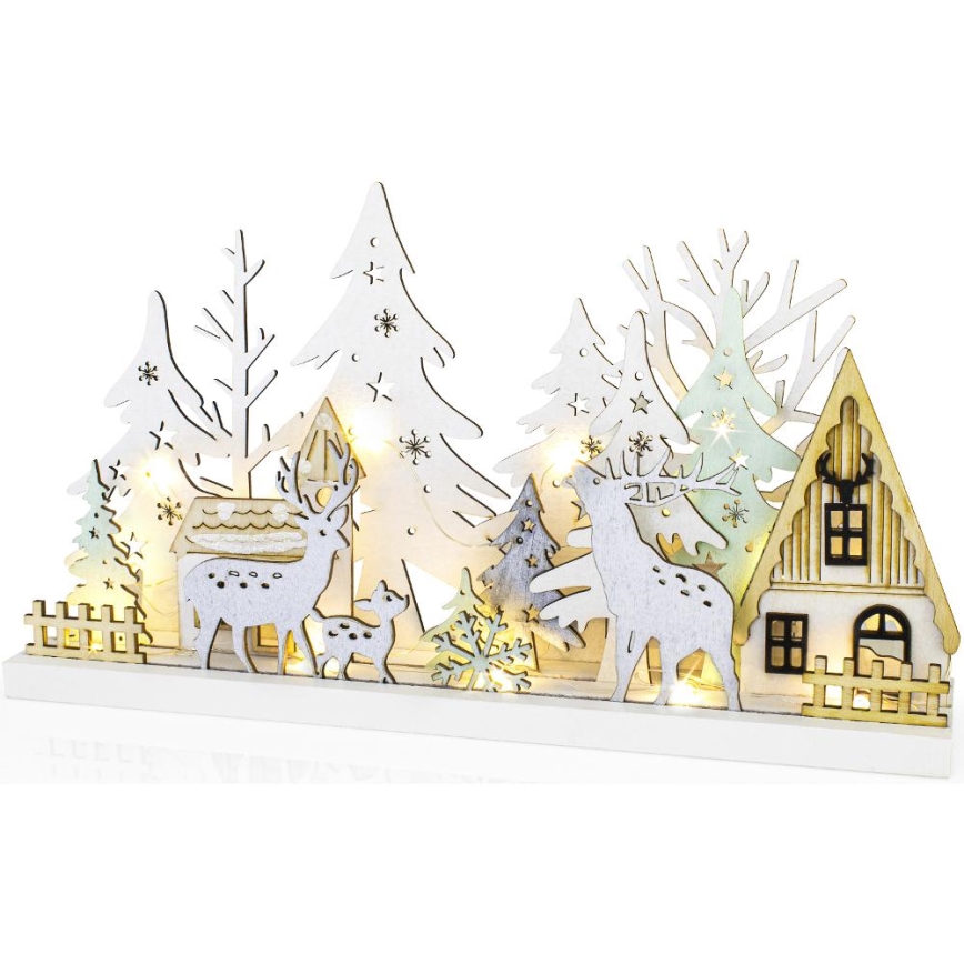 Decorațiune LED de Crăciun LED/3xAAA/alb cald pădure