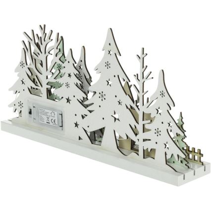 Decorațiune LED de Crăciun LED/3xAAA/alb cald pădure