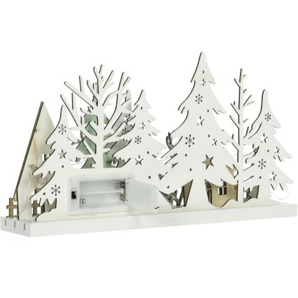 Decorațiune LED de Crăciun LED/3xAAA/alb cald pădure