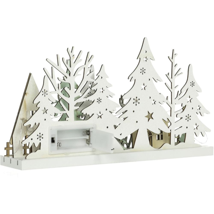 Decorațiune LED de Crăciun LED/3xAAA/alb cald pădure