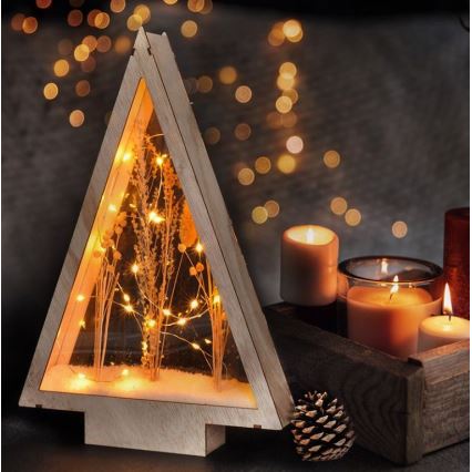 Decorațiune LED de Crăciun LED/2xAA flori de iarnă cu zăpadă