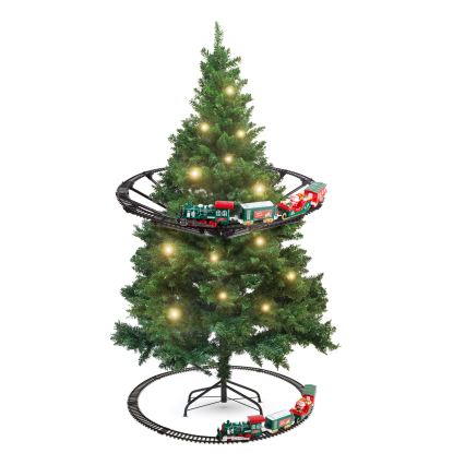 Decorațiune LED de Crăciun, trenuleț pentru brad, LED/2xAA pr. 80 cm