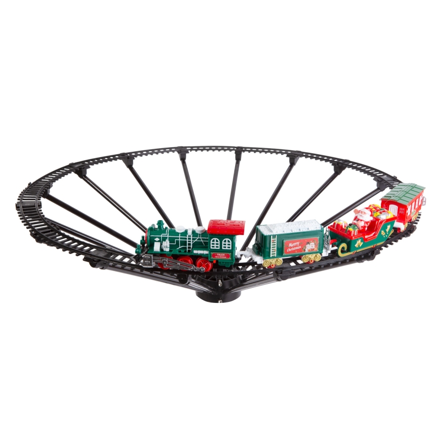 Decorațiune LED de Crăciun, trenuleț pentru brad, LED/2xAA pr. 80 cm
