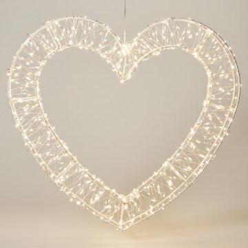 Decorațiune LED de exterior pentru Crăciun 720xLED/6W/230V 46 cm IP44 alb cald inimă/alb