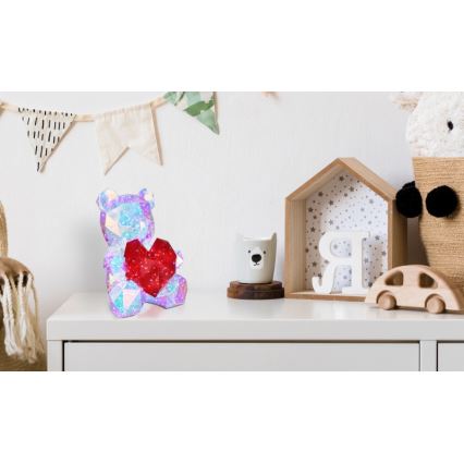 Decorațiune LED de masă LED/6W/5V USB ursuleț