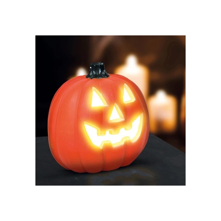 Decorațiune LED HALLOWEEN LED/2xAA dovleac