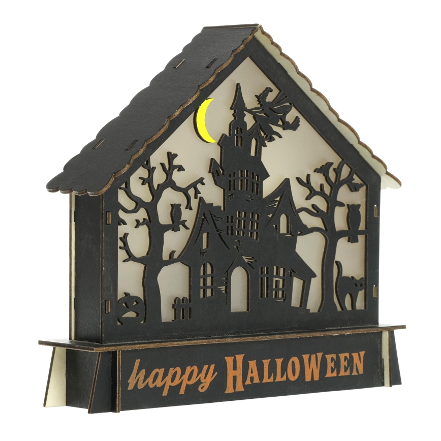 Decorațiune LED HALLOWEEN LED/2xAA/multicolor casă bântuită