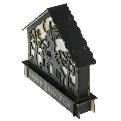 Decorațiune LED HALLOWEEN LED/2xAA/multicolor casă bântuită