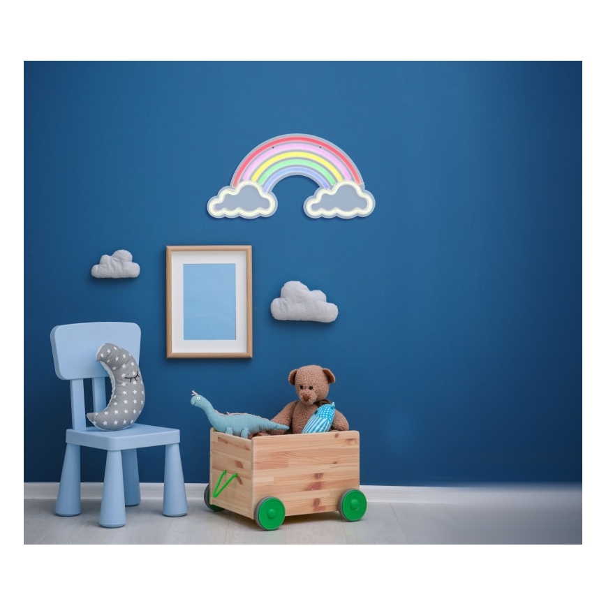 Decorațiune LED neon murală Globo LED/3W/USB curcubeu