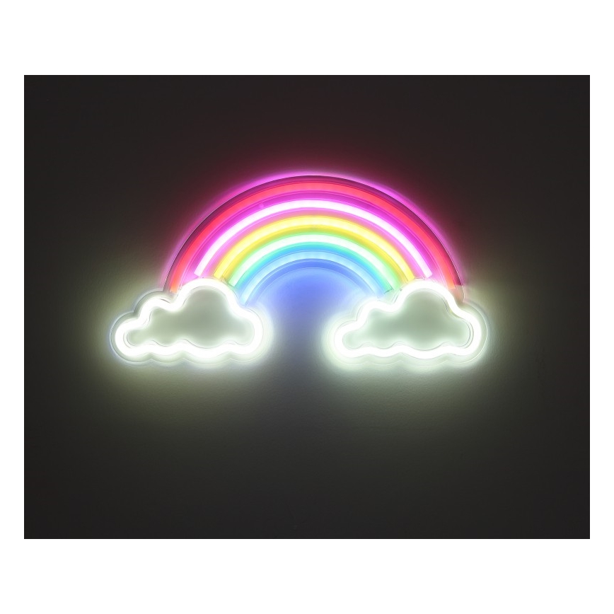 Decorațiune LED neon murală Globo LED/3W/USB curcubeu