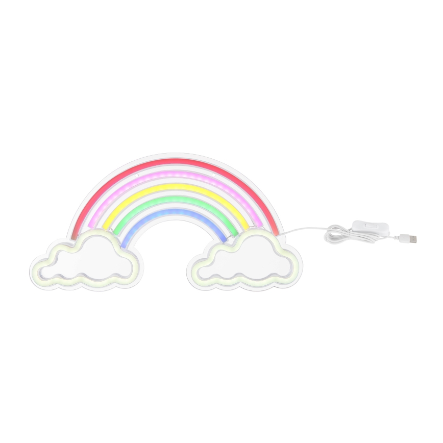 Decorațiune LED neon murală Globo LED/3W/USB curcubeu