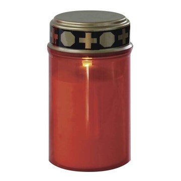 Decorațiune LED pentru exterior, IP44, cu 2 baterii C, roșie