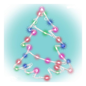 Decorațiune LED pentru fereastră 35xLED/3xAA multicoloră