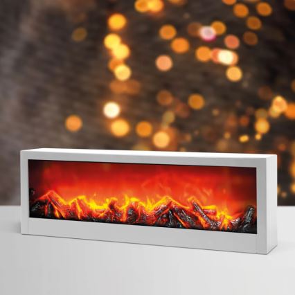 Decorațiune LED pentru șemineu 10xLED/3xC/5V