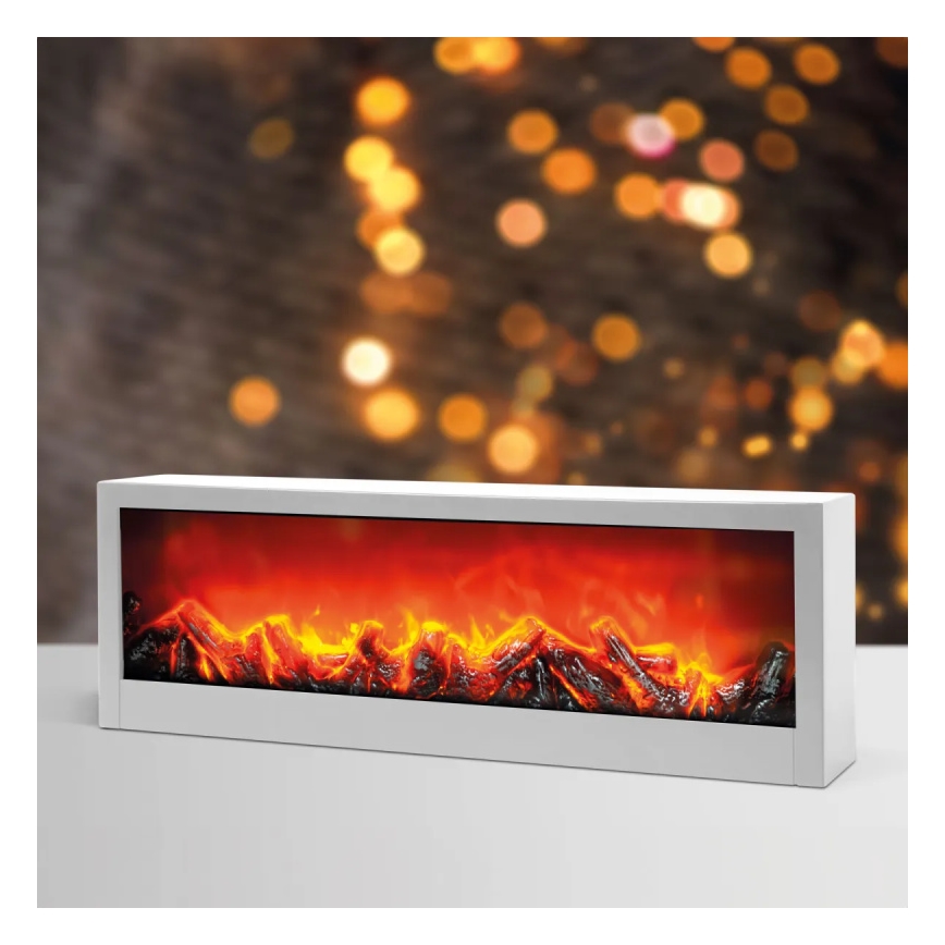 Decorațiune LED pentru șemineu 10xLED/3xC/5V