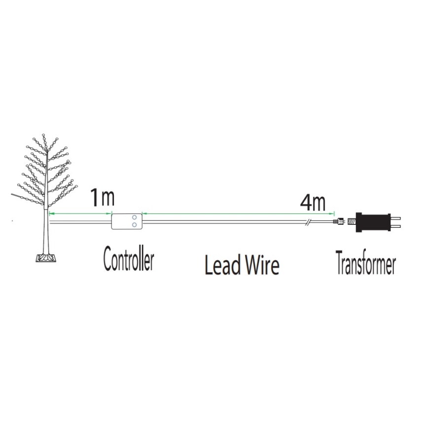 Decorațiune LED RGB+CW de Crăciun de exterior Immax NEO 07750L NEO LITE LED/7,2W/230V 1,8m IP44 Wi-Fi Tuya pom