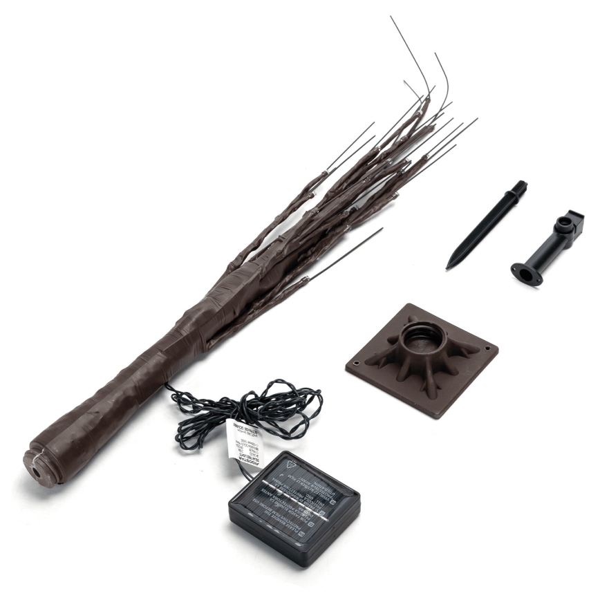 Decorațiune LED solară Aigostar 24xLED/2,6m IP65 300 mAh alb cald pom