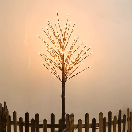 Decorațiune LED solară Aigostar 96xLED/3,5m IP65 1200 mAh alb cald pom