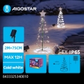 Decorațiune LED solară de Crăciun Aigostar LED/0,26W/3,7V 75cm IP65 500 mAh alb rece